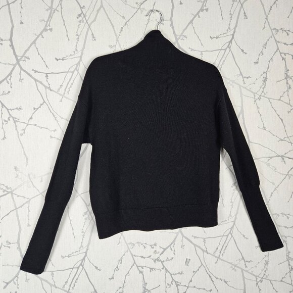 Wilfred Black 100% Merino Wool Mockneck Cyprie Sweater - Picture 5 of 9